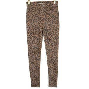 American Eagle Next Level Stretch Super High Rise Jegging 0 R Leopard Print
